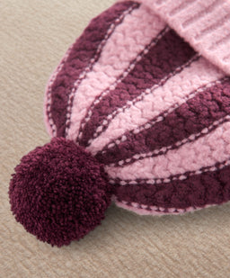 Mamas & Papas Hats & Mitts Knitted Pom Pom Hat - Stripe