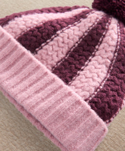 Mamas & Papas Hats & Mitts Knitted Pom Pom Hat - Stripe