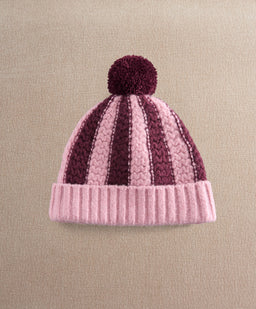 Mamas & Papas Hats & Mitts Knitted Pom Pom Hat - Stripe