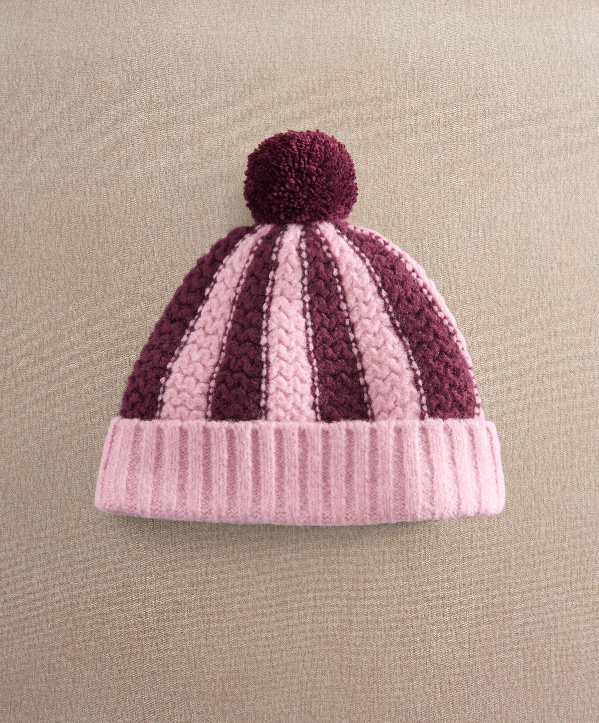 Mamas & Papas Hats & Mitts Knitted Pom Pom Hat - Stripe