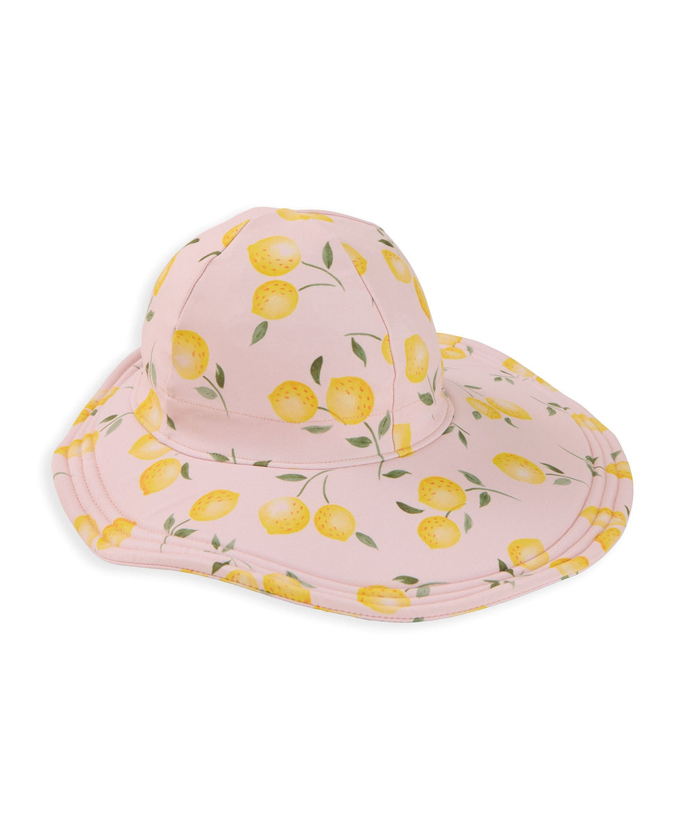 Mamas &amp; Papas Hats &amp; Mitts Lemon Print Floppy Sunhat