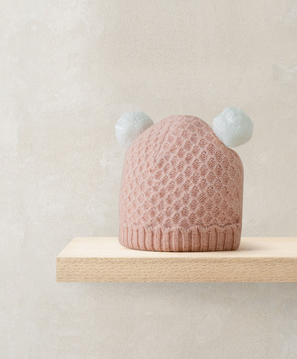 Mamas &amp; Papas Hats &amp; Mitts Pink Pom Pom Hat