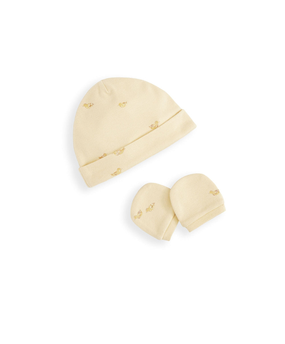 Mamas &amp; Papas Hats &amp; Mitts Premature - 4lbs Duckling Premature Hat &amp; Mittens