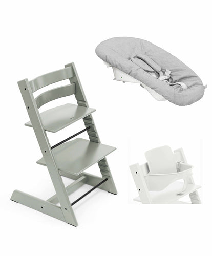 Mamas & Papas Highchairs Tripp Trapp® Chair Bundle (3 Piece) – Glacier Green