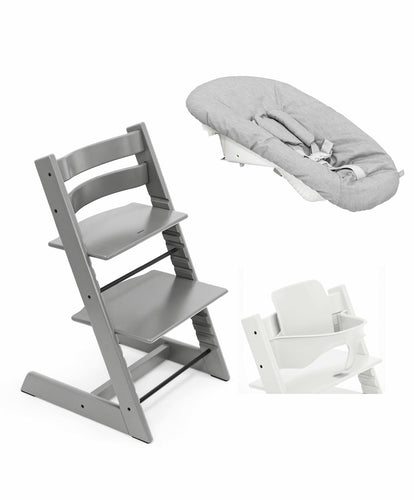 Mamas & Papas Highchairs Tripp Trapp® Chair Bundle (3 Piece) – Storm Grey