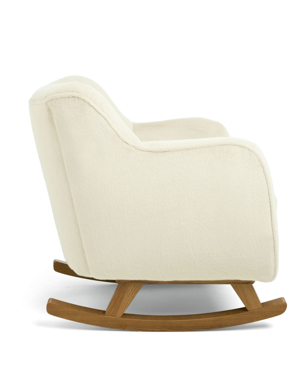 Mamas &amp; Papas Hilston Nursing Chair &amp; Footstool Set - Feather Sherpa