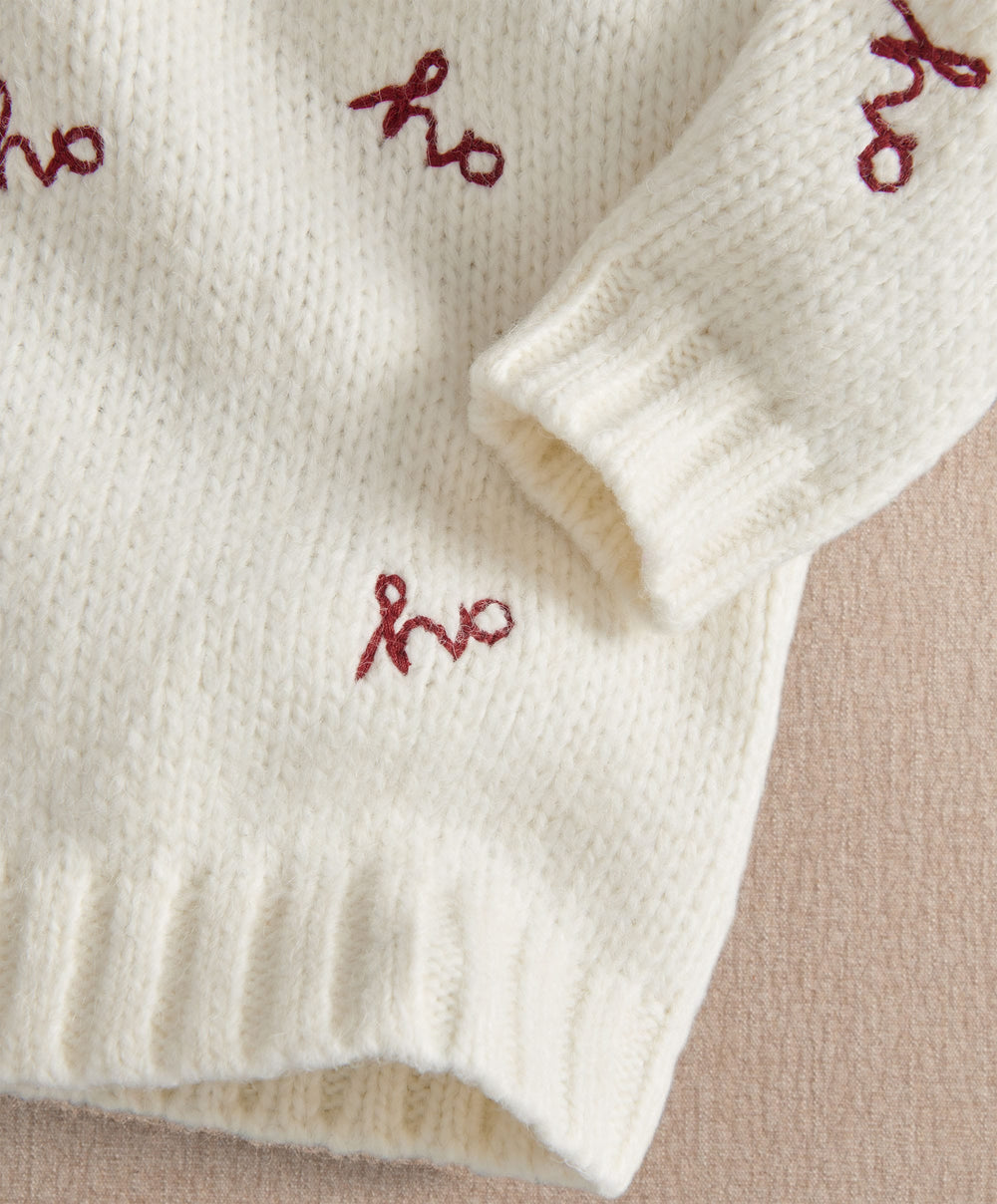 Mamas &amp; Papas Ho Ho Ho Detail Knit Jumper