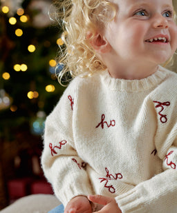 Mamas & Papas Ho Ho Ho Detail Knit Jumper