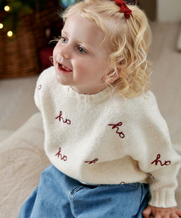 Mamas & Papas Ho Ho Ho Detail Knit Jumper