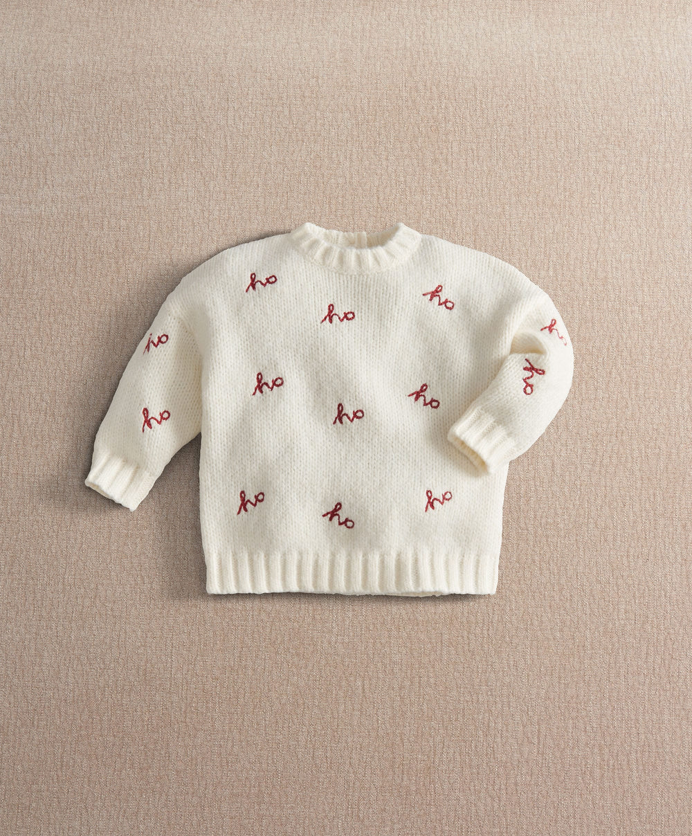 Mamas &amp; Papas Ho Ho Ho Detail Knit Jumper
