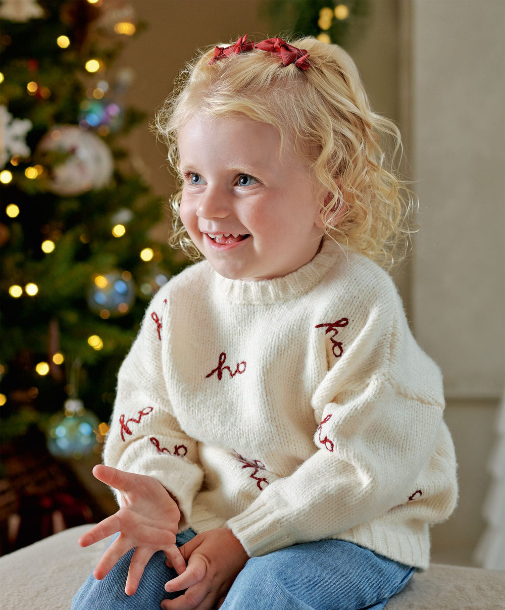Mamas &amp; Papas Ho Ho Ho Detail Knit Jumper