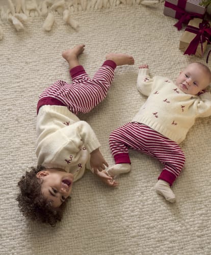 Mamas &amp; Papas Ho Ho Ho Detail Knit Jumper