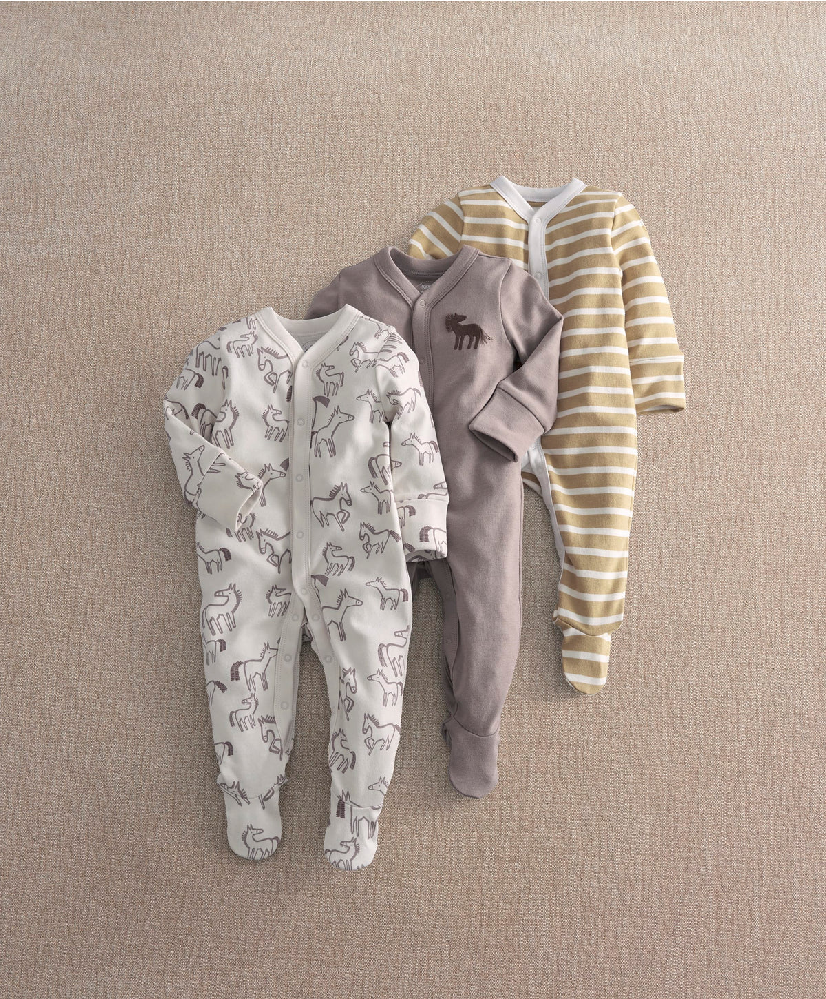 Mamas & Papas Hobby Horse Sleepsuits (Pack of 3)