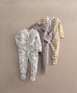 Mamas & Papas Hobby Horse Sleepsuits (Pack of 3)