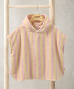 Mamas & Papas Hooded Towels Pink Stripped Poncho Towel