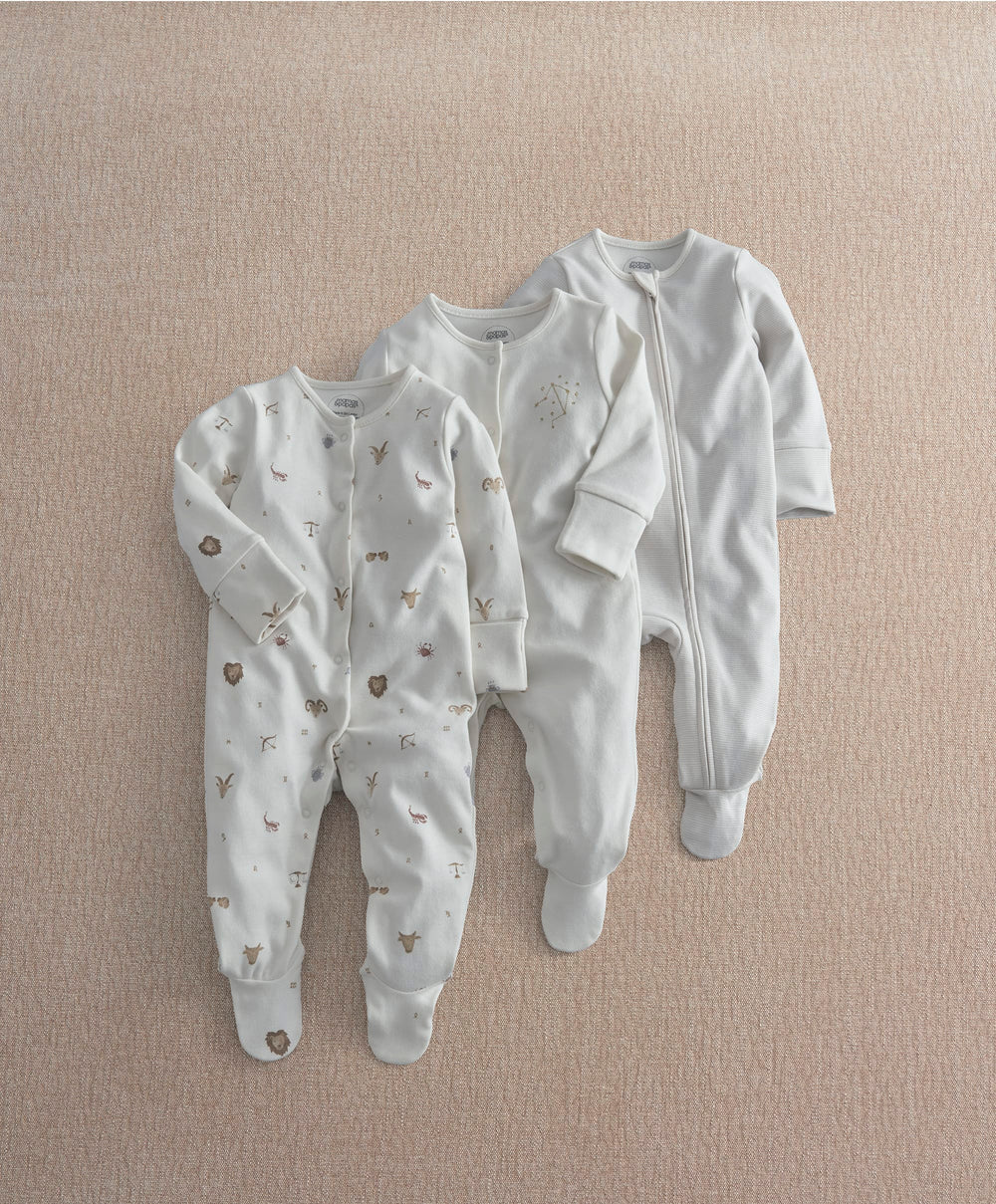 Mamas &amp; Papas Horoscope Sleepsuits (Pack of 3)