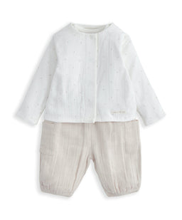 Mamas & Papas Jacket, Bodysuit, and Trousers Set (3 Pieces)