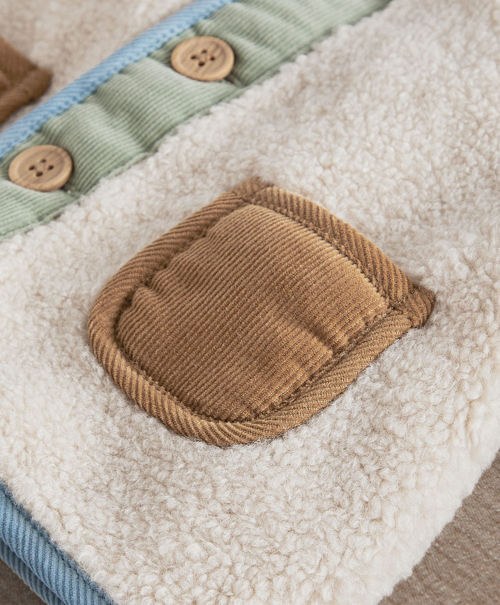 Mamas &amp; Papas Jackets &amp; Coats Borg Jacket - Cream