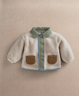 Mamas & Papas Jackets & Coats Borg Jacket - Cream