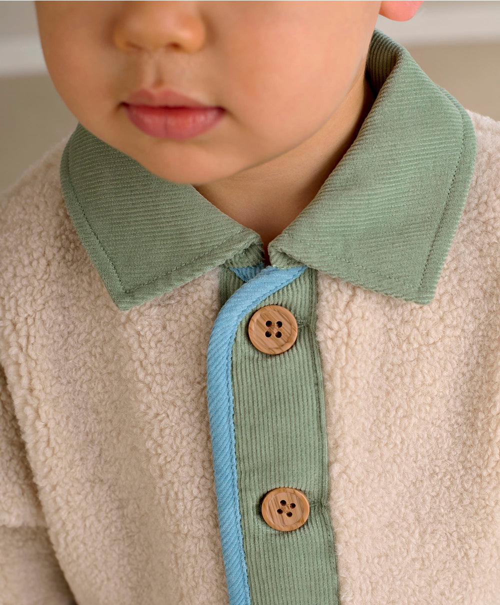 Mamas &amp; Papas Jackets &amp; Coats Borg Jacket - Cream