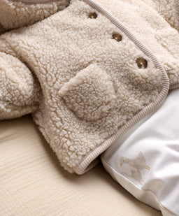 Mamas & Papas Jackets & Coats Hooded Borg Jacket