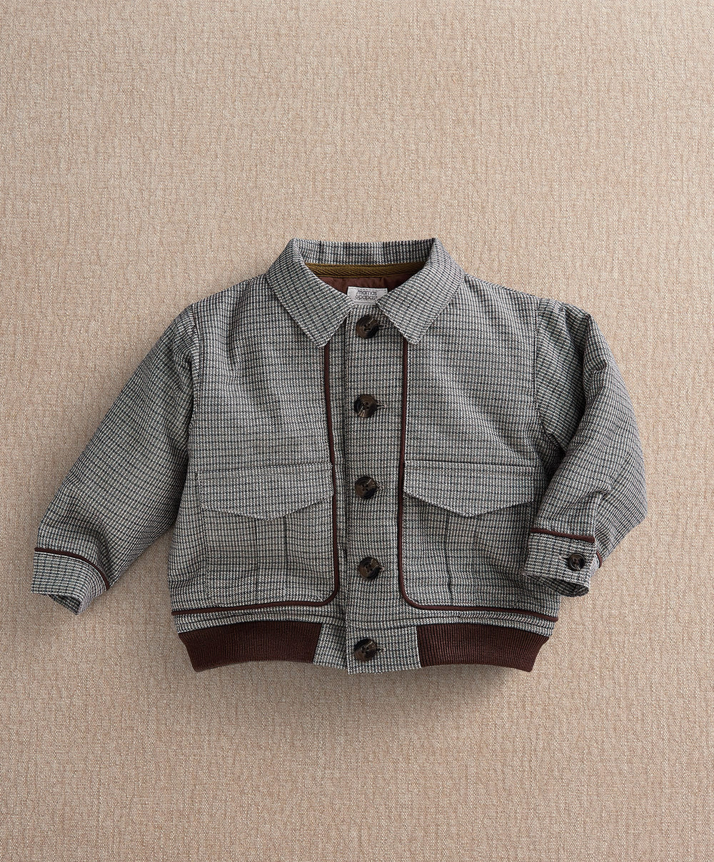 Mamas &amp; Papas Jackets &amp; Coats Houndstooth Bomber Jacket