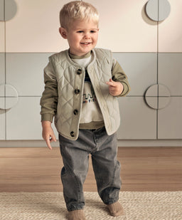 Mamas & Papas Jackets & Coats Quilted Gilet - Beige