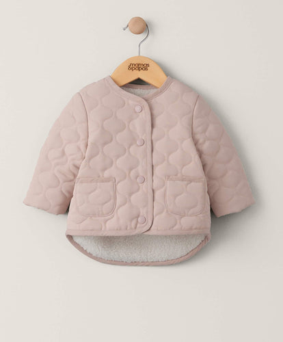 Mamas & Papas Jackets & Coats Quilted Jacket - Soft Pink