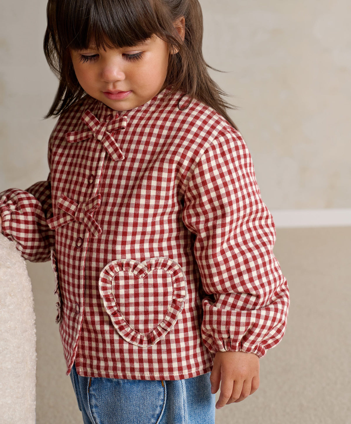 Mamas & Papas Jackets & Coats Red Gingham Jacket