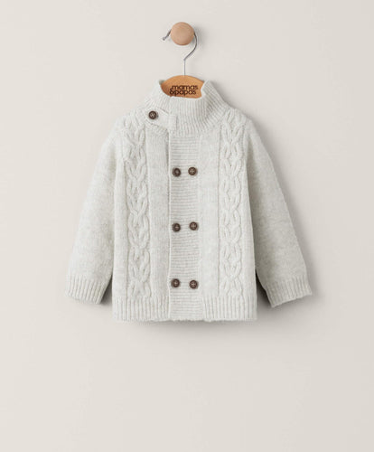 Mamas & Papas Jumpers & Knitwear Cable Knit Cardigan - Oatmeal