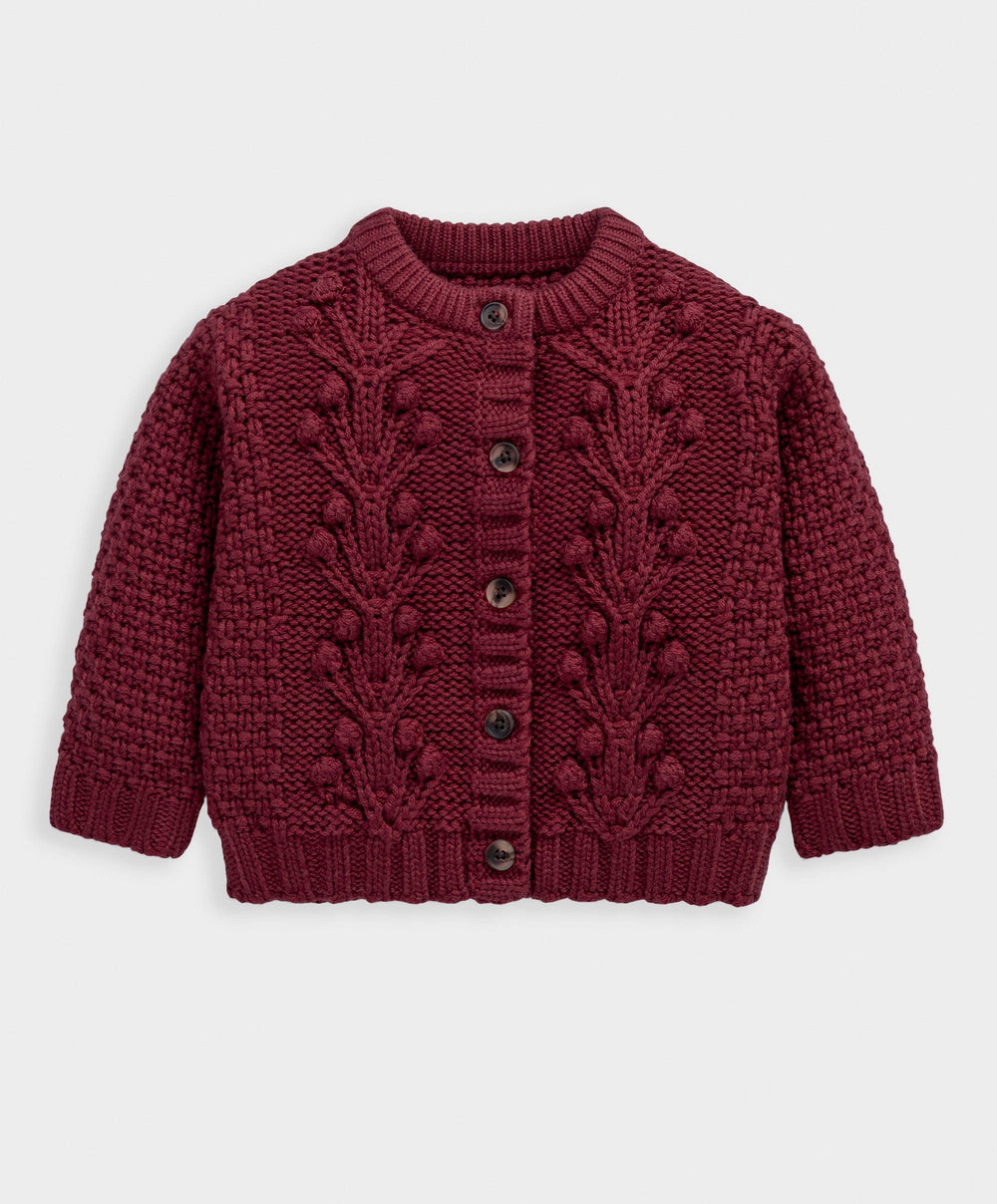 Mamas &amp; Papas Jumpers &amp; Knitwear Cherry Bobble Knit Cardigan