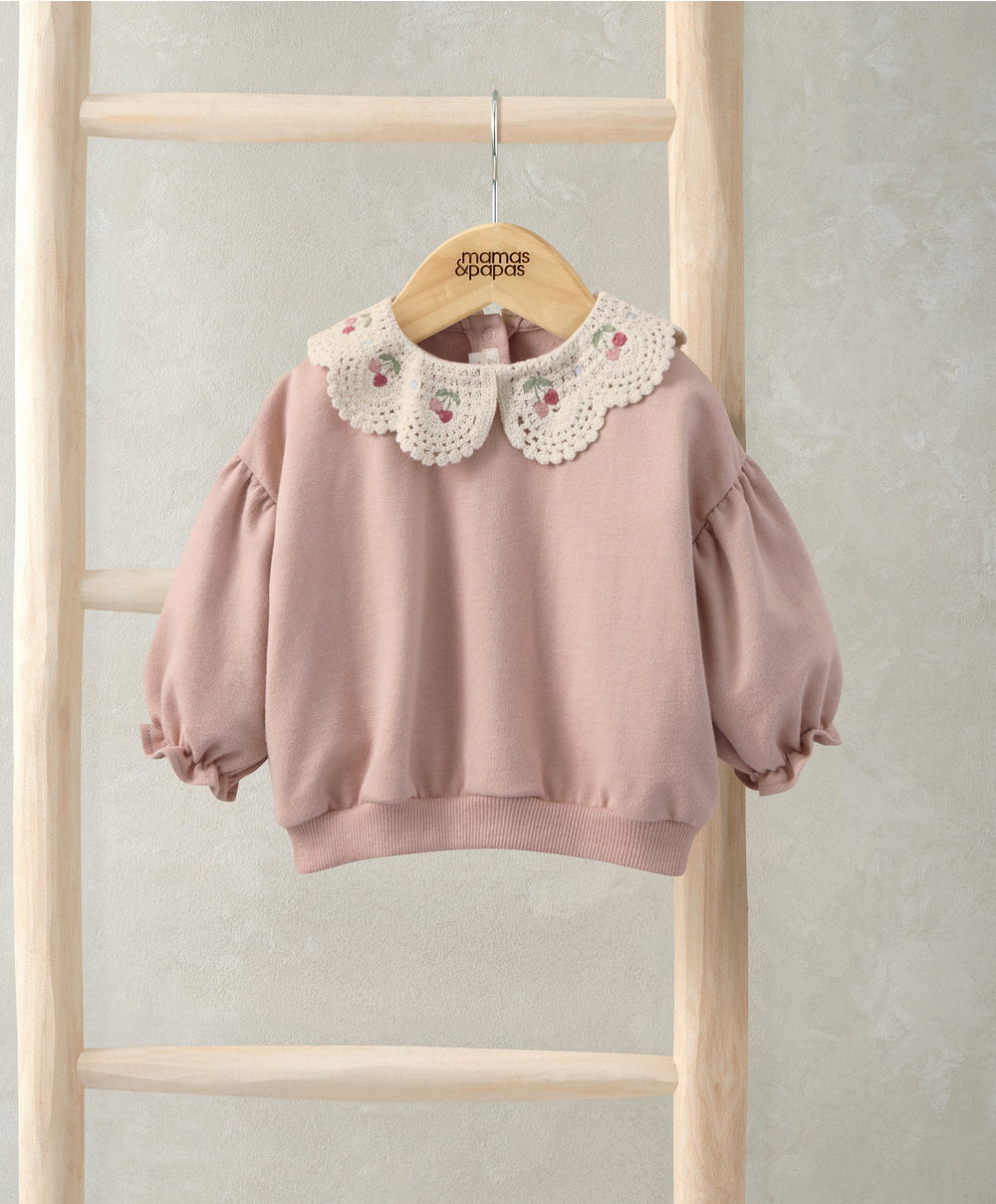 Mamas &amp; Papas Jumpers &amp; Knitwear Cherry Knitted Collar Sweatshirt