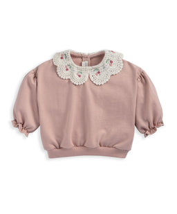 Mamas & Papas Jumpers & Knitwear Cherry Knitted Collar Sweatshirt