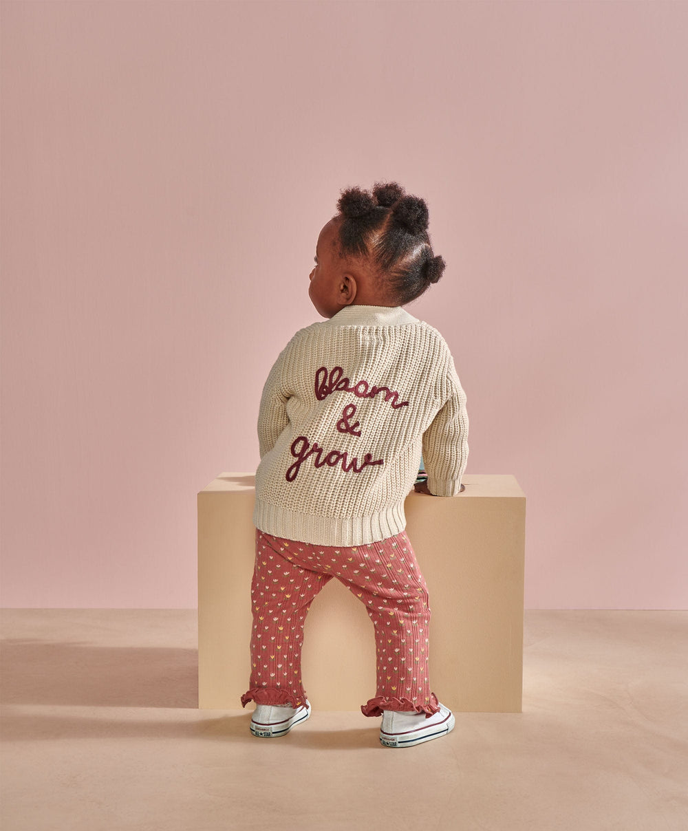 Mamas &amp; Papas Jumpers &amp; Knitwear Embroidered Knitted Cardigan - Cream