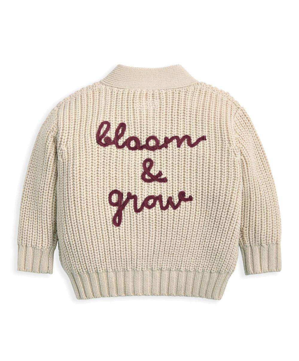 Mamas &amp; Papas Jumpers &amp; Knitwear Embroidered Knitted Cardigan - Cream
