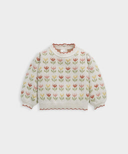 Mamas & Papas Jumpers & Knitwear Floral Knitted Jumper