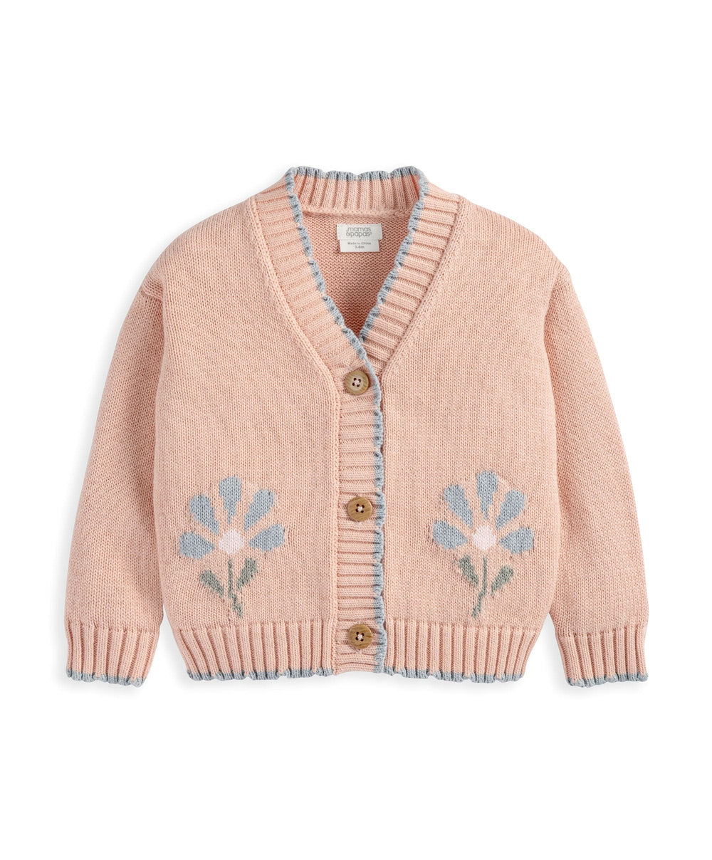 Mamas &amp; Papas Jumpers &amp; Knitwear Flower Scallop Cardigan