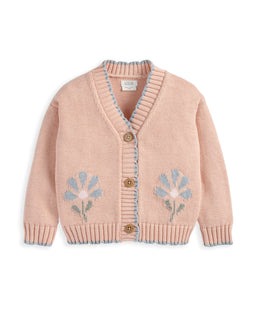 Mamas & Papas Jumpers & Knitwear Flower Scallop Cardigan
