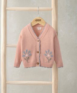 Mamas & Papas Jumpers & Knitwear Flower Scallop Cardigan