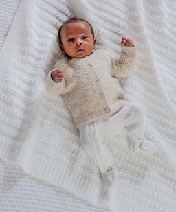 Mamas & Papas Jumpers & Knitwear Knitted Cardigan with Button Fastening - Oatmeal