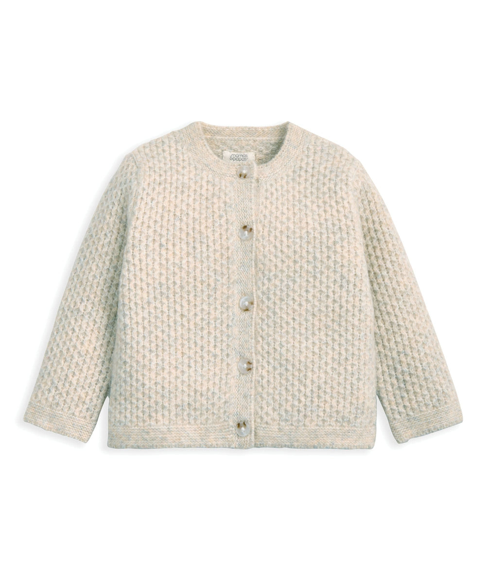 Mamas &amp; Papas Jumpers &amp; Knitwear Knitted Cardigan with Button Fastening - Oatmeal