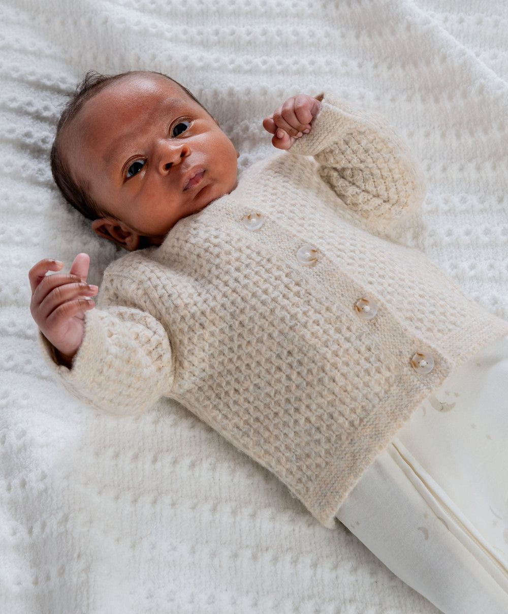 Mamas &amp; Papas Jumpers &amp; Knitwear Knitted Cardigan with Button Fastening - Oatmeal