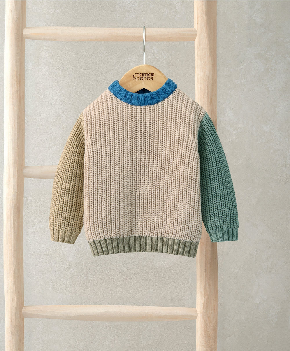 Mamas &amp; Papas Jumpers &amp; Knitwear Knitted Colour Block Jumper
