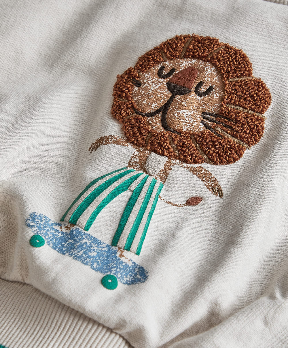 Mamas &amp; Papas Jumpers &amp; Knitwear Lion Boucle Sweatshirt