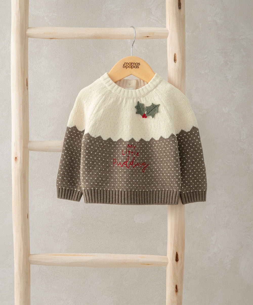 Mamas &amp; Papas Jumpers &amp; Knitwear My Little Pudding Christmas Jumper
