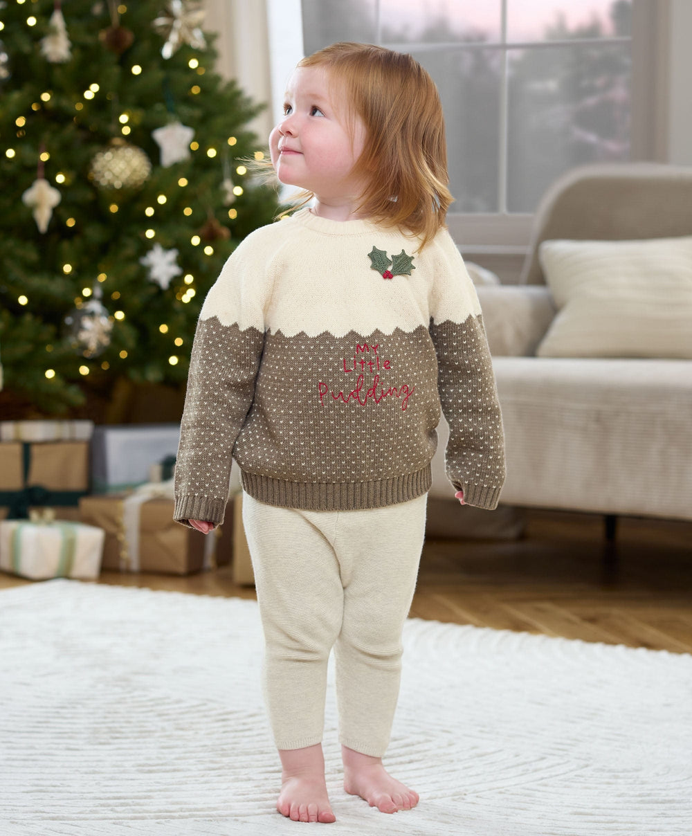 Mamas &amp; Papas Jumpers &amp; Knitwear My Little Pudding Christmas Jumper