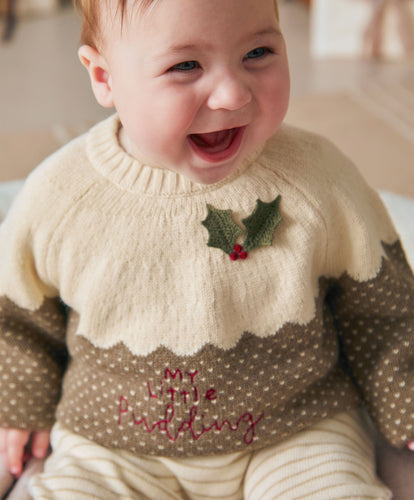 Mamas & Papas Jumpers & Knitwear My Little Pudding Christmas Jumper