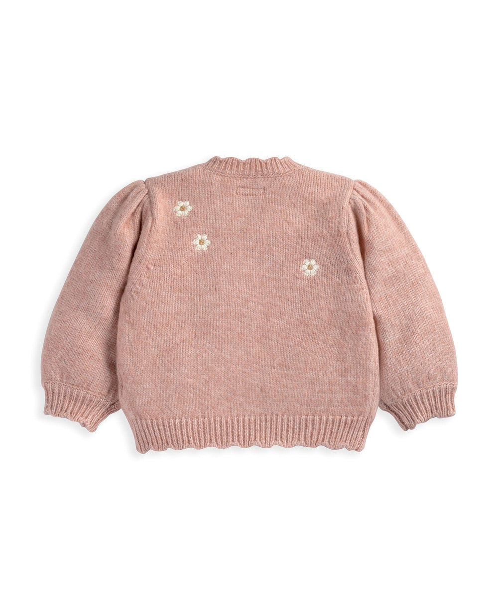 Mamas &amp; Papas Jumpers &amp; Knitwear Pink Daisy Cardigan