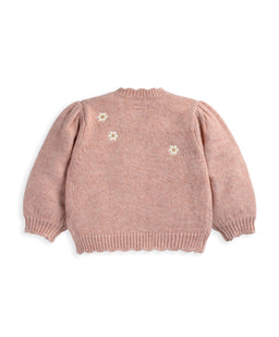 Mamas & Papas Jumpers & Knitwear Pink Daisy Cardigan