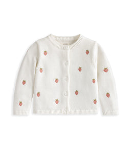 Mamas & Papas Jumpers & Knitwear Pink Strawberry Cardigan